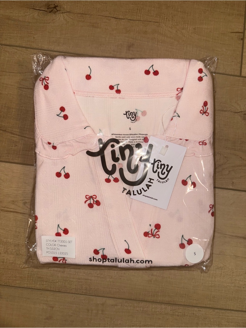 Tiny Talulah Pink Cherry Pajama Set